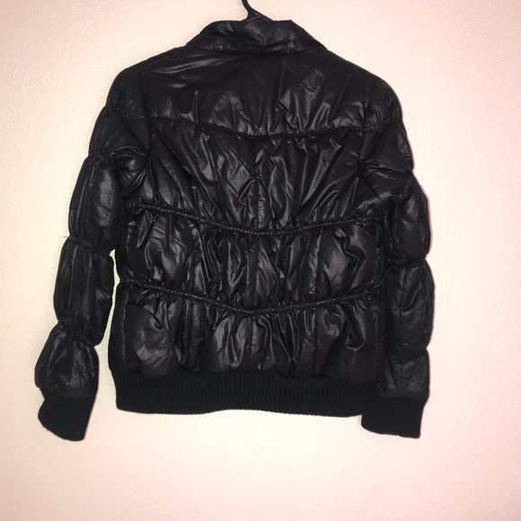 Me Jane Black Puffer Winter Jacket size 10-12 - Picture 2 of 3